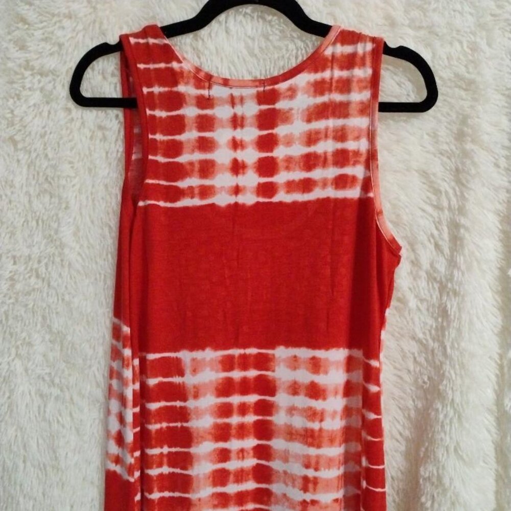 Jessica Taylor Red/White Tie Dye Maxi Beach Size XL NWT - Picture 5 of 9